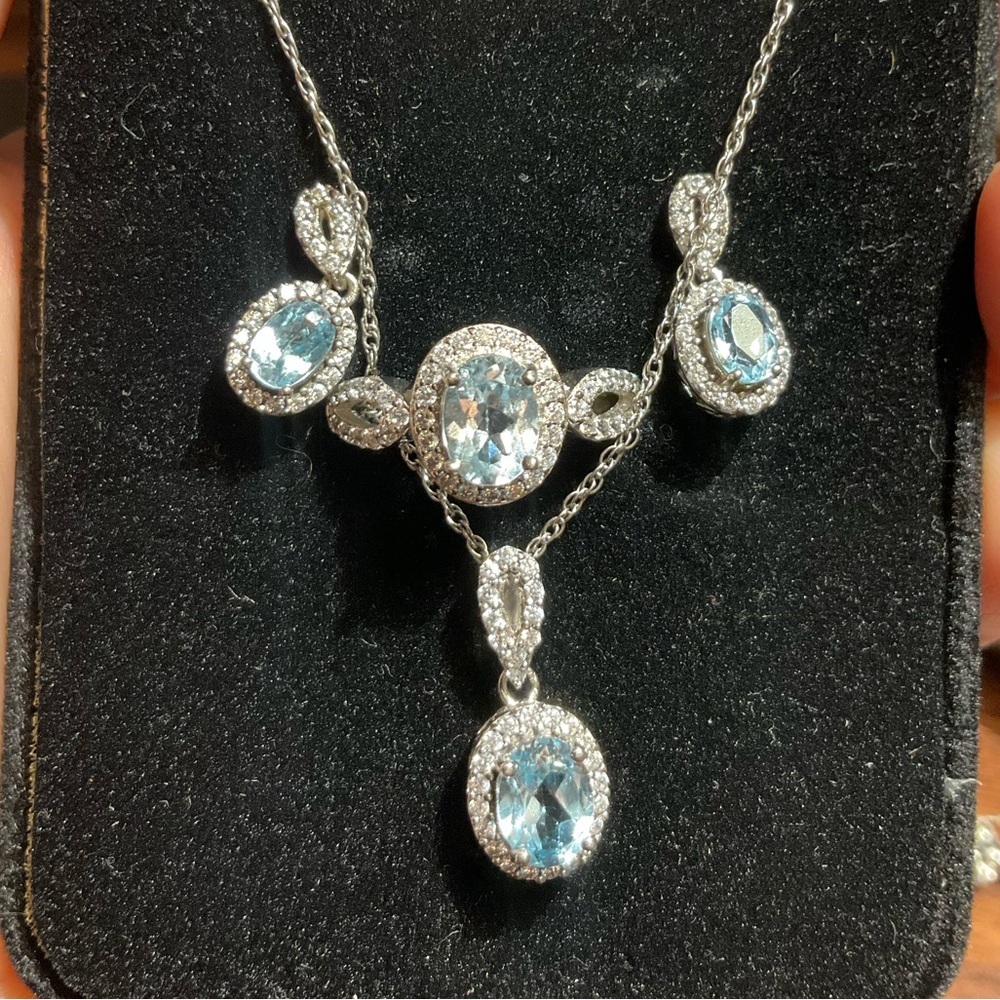 NWT Blue Topaz & Sterling Silver Set - Picture 8 of 10